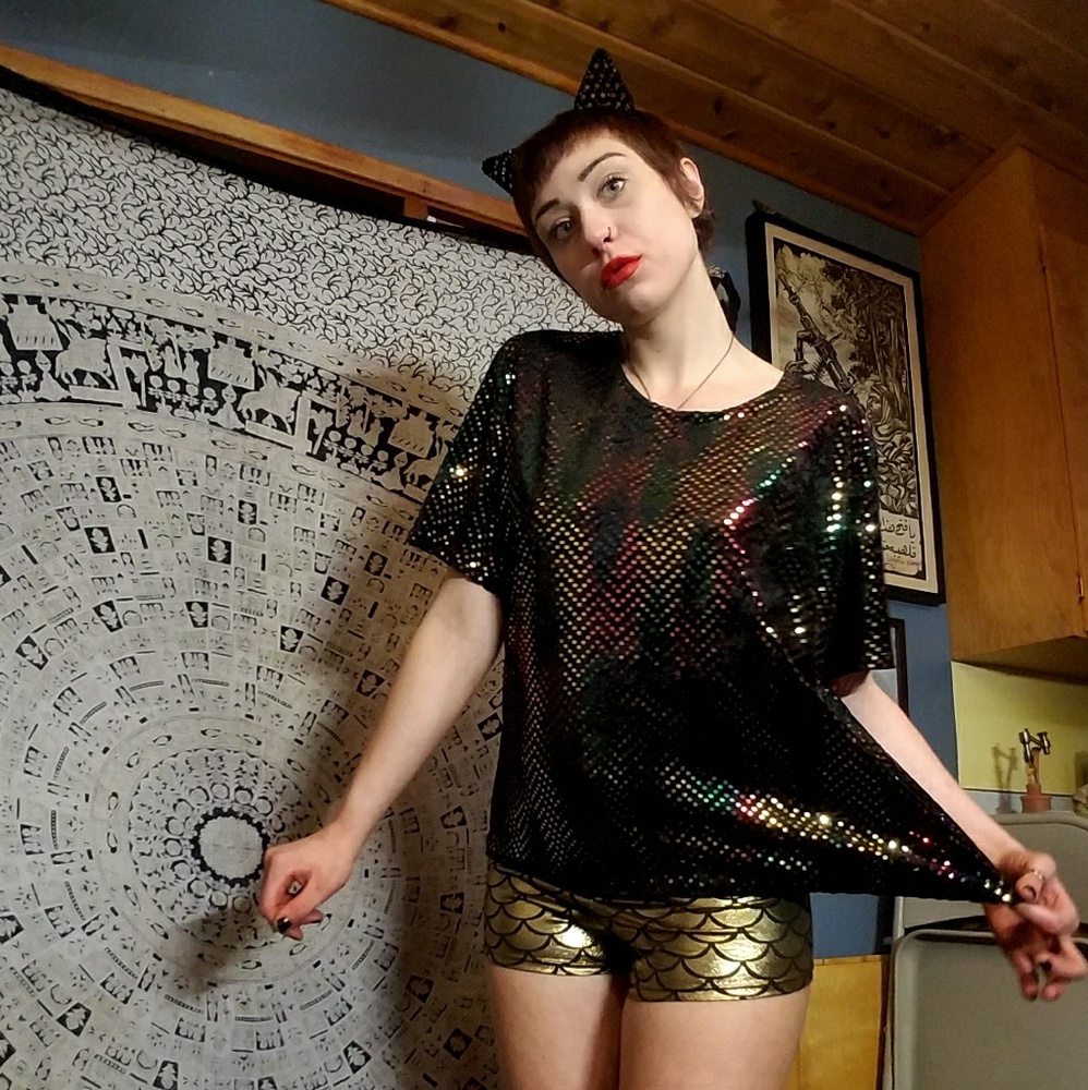 Vintage Androgynous disco shirt